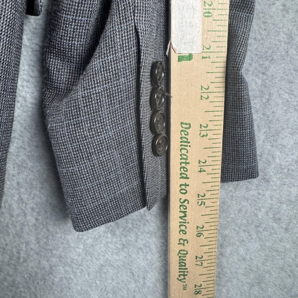 Ralph Lauren Blazer Mens 42R Gray Blue Silk Wool Glen Plaid Sport Coat Canada - Picture 12 of 12